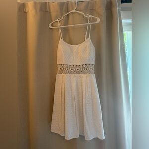 Papaya White Lace Midi Dress